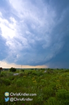 From a perch on a hill northwest of town, we watched the storm.