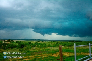 This storm kept spinning up wall clouds and brief tornadoes.