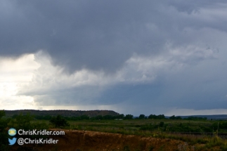 The rotation was evident early in the storm's life by its shape.