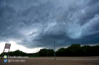 The hail and the storm both weakened quite a bit as it approached my location.