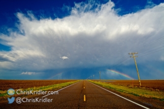 The storms were pretty, at least, especially with the rainbow.