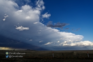 Another dramatic shadow was cast by the clouds.