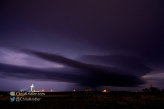 Starship Enterprise, anyone? The storm was ominous over the cross.