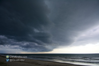 Satellite Beach is overtaken by the shelf cloud.