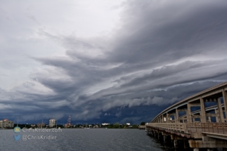 The shelf moves southeast.