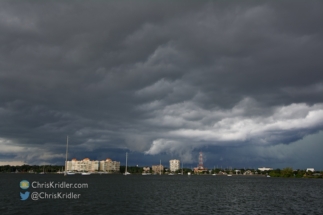 There was almost a "whale's mouth" as the clouds passed overhead.