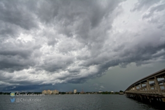 A heavy rain core never progressed into Cocoa Village.