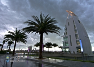 I got a few final shots of the rain hitting Port Canaveral.