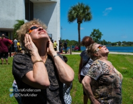 A few people brought their own eclipse glasses.