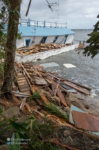 Another historic boathouse, with the debris that did it in.