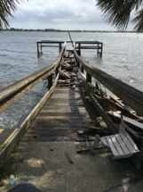 Rockledge's city dock was severely damaged.