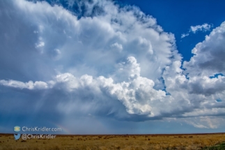 Another mid-level funnel formed (to the right of the double rainbow).