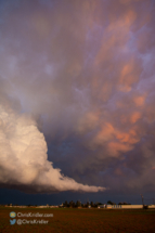 A slice of the larger picture - a lingering updraft and mammatus.