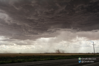 East of Loop, Texas, the storm kicked up dust.