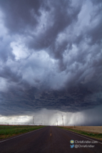 Just west of Welch, the road leads to the heart of the storm.