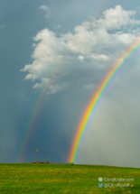 Double rainbow and windmill.