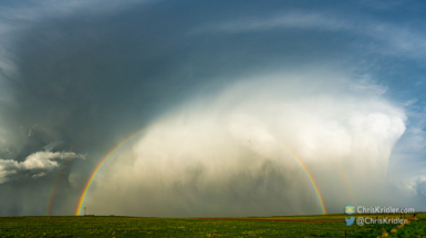 Another panorama showing the big hail core.