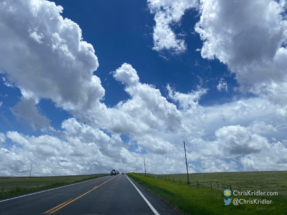 The clouds north of Limon promised stormy weather later.