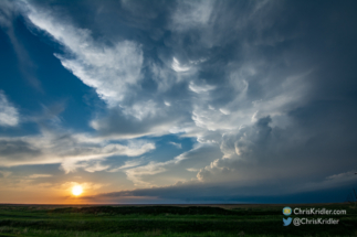 Northeast of Dresden, we watched the sun set and enjoyed the sky.