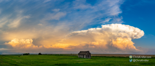 A wider view shows storms were popping everywhere.