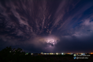 The storm was moving away.