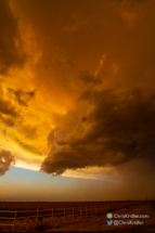 Mammatus appeared in the anvil behind the chaotic base.