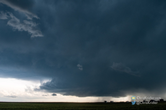 The storm rapidly gained structure and rotation southwest of Pritchett.