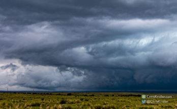 The storm prepared to drop a tornado, briefly.