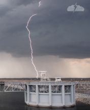 Lightning over Lake McConaughy in western Nebraska.