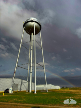 A rainbow in Seagraves, Texas.