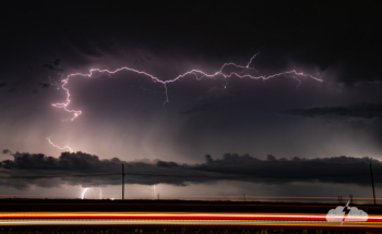 Lightning near Midland, Texas.