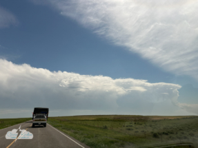After traveling in a big circle, we headed south in western Oklahoma on May 19 to intercept storms forming in the Texas Panhandle.