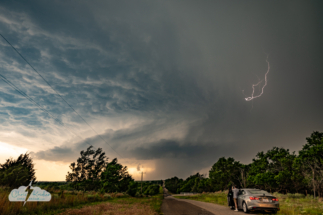 The cell spewed a lot of lightning. Bill Hark photographs the storm.