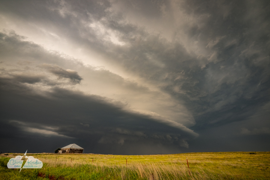 abandoned farmhouse with supercell by Chris Kridler