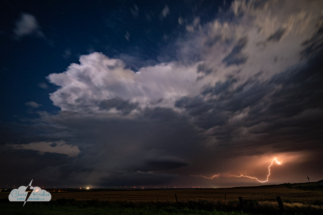 Lightning just south of Taloga, Oklahoma.