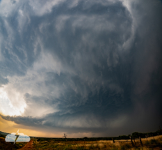 A multi-image panorama allowed me to show how the storm looked above.
