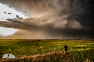 Jason Persoff photographs the storm just before we decided to reposition east.