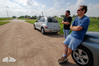 Scott and Dave await the storms on June 7, 2008.