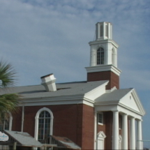 The First Baptist Church in Cocoa Beach lost its steeple in Frances.