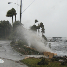 Frances whips up waves on the Indian River Lagoon.