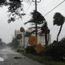 Hurricane Frances winds hit the river road at the Cocoa-Rockledge line.